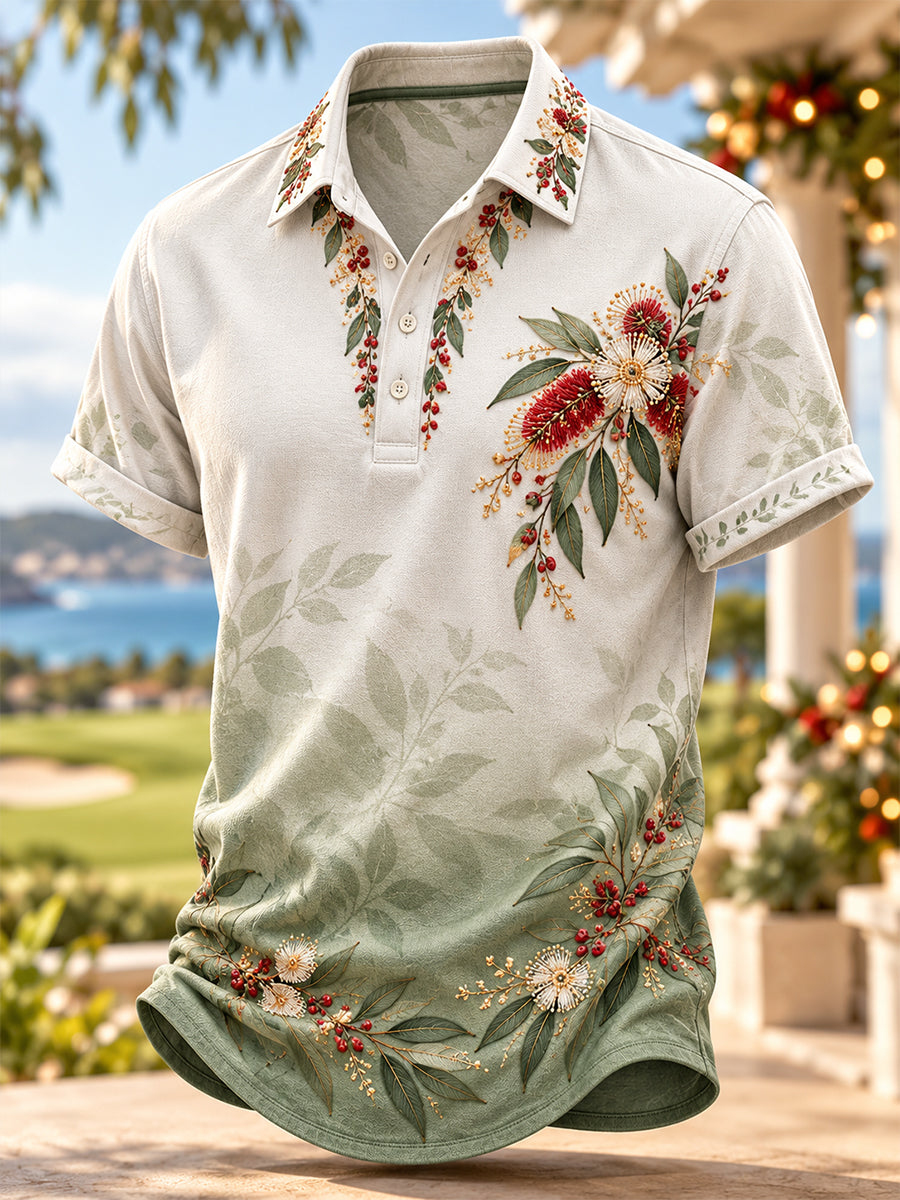 Men's Retro Australian Christmas Polo Shirt