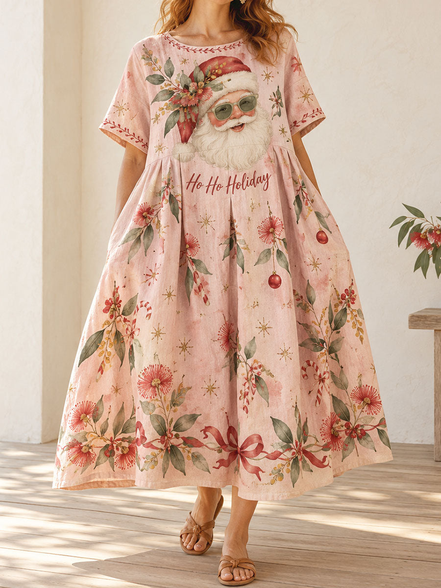 Women's AU Christmas Art Printed Dress