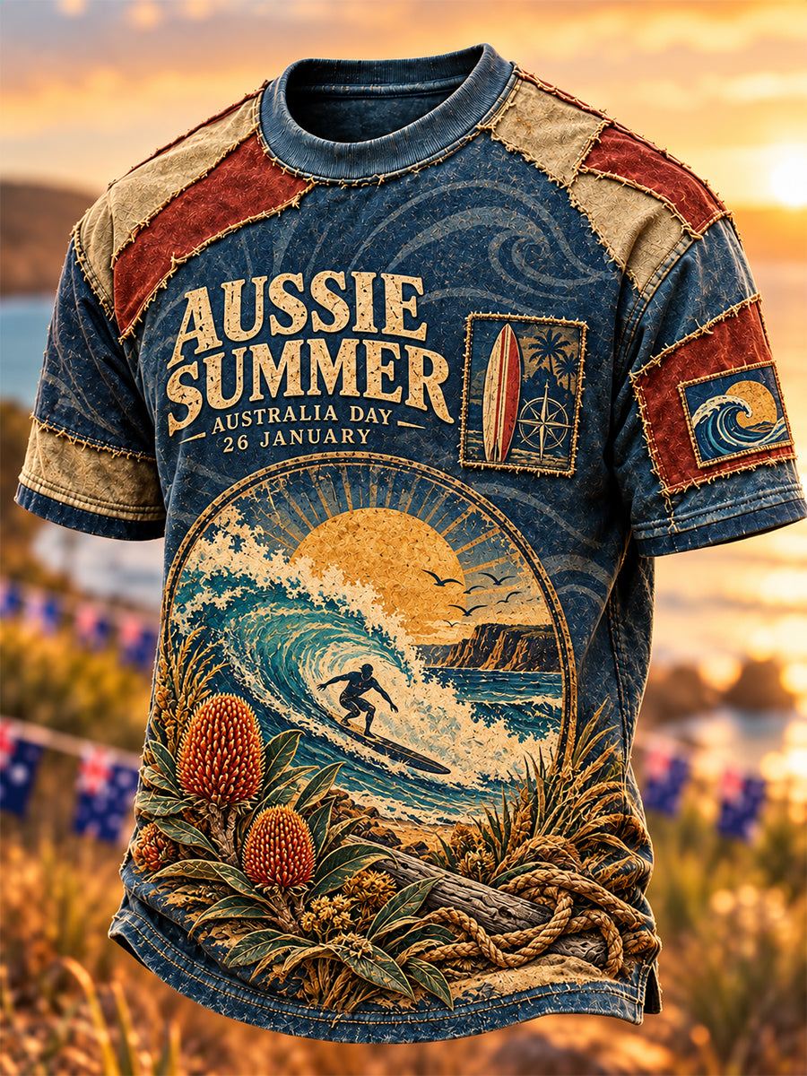 Men's Retro Australia Day Short-Sleeve T-Shirt