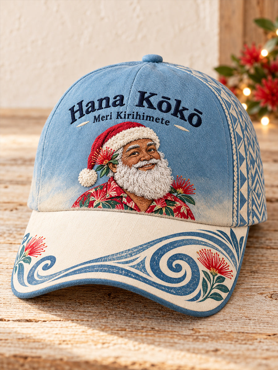 Unisex NZ Christmas Maori Art Printed Hat
