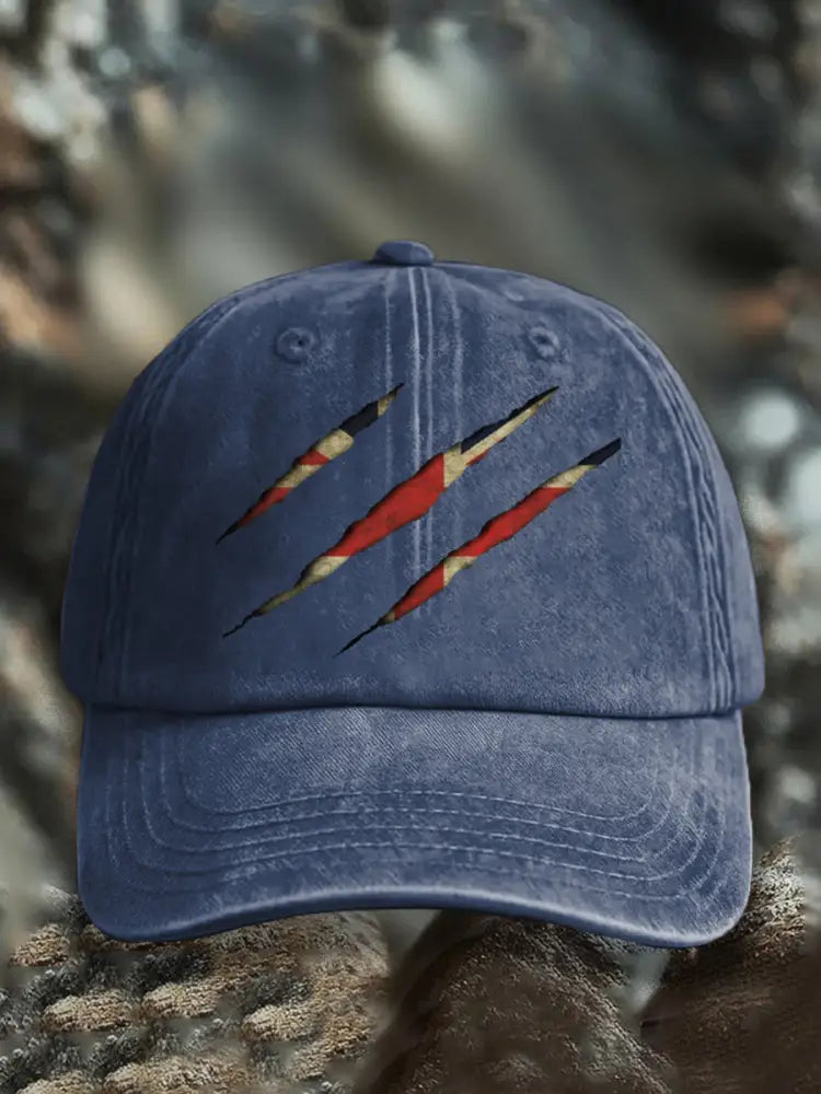 Unisex UK Flg Pride Print Hat Navy Blue / JM