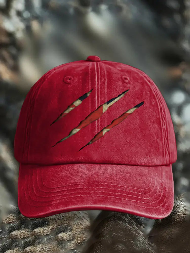Unisex UK Flg Pride Print Hat Red / JM
