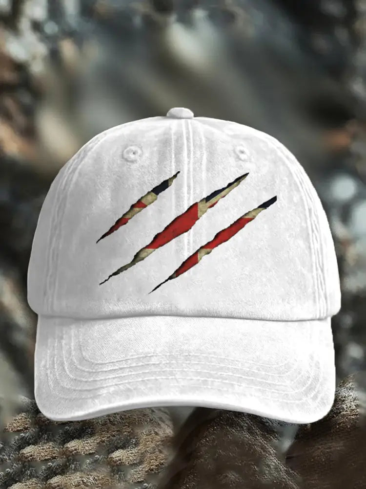 Unisex UK Flg Pride Print Hat White / JM