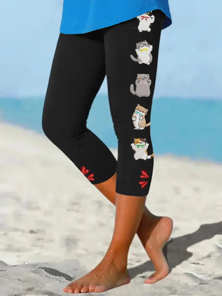 Women’s fun cat print leggings