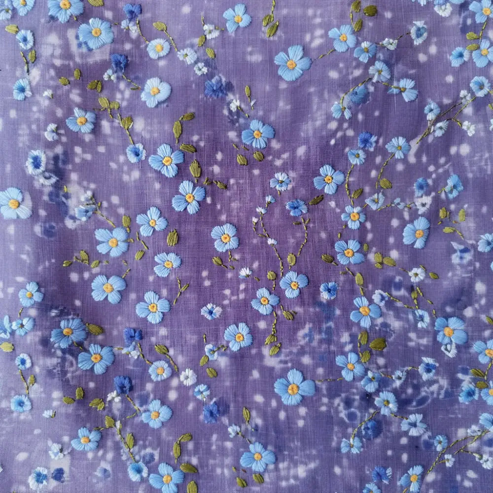 Women’s Purple Forget Me Not Print Alzheimer’s Awareness Dress