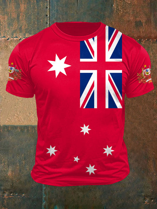 Men's AU Flag Printed T-shirt