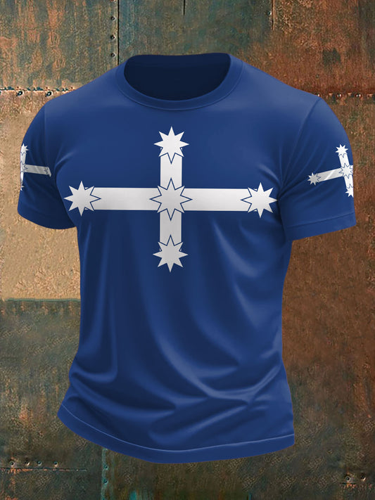 Men's AU Eukera Flag Printed T-shirt