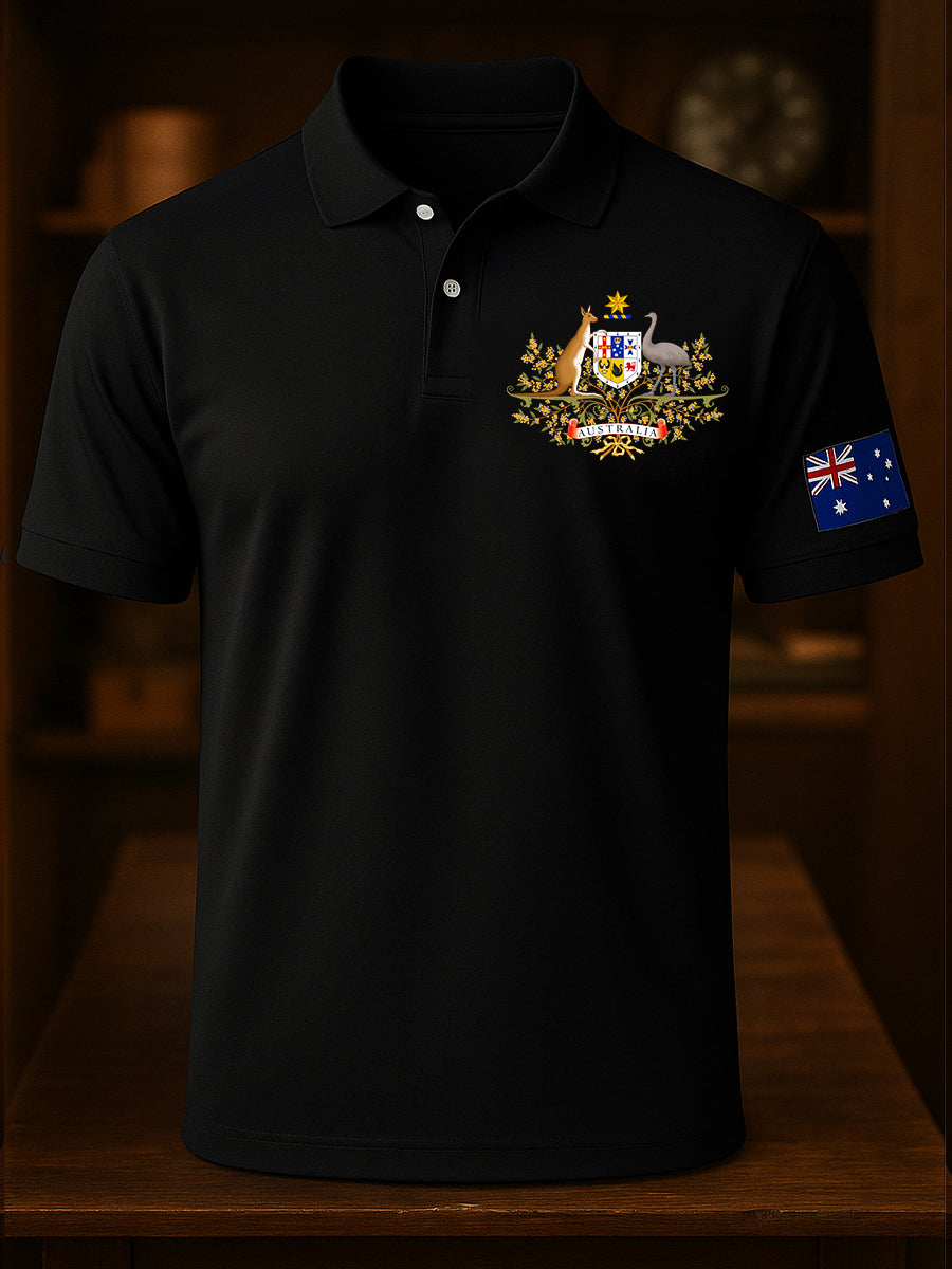Men's Vintage Australian Holiday Smart Casual Polo Shirt