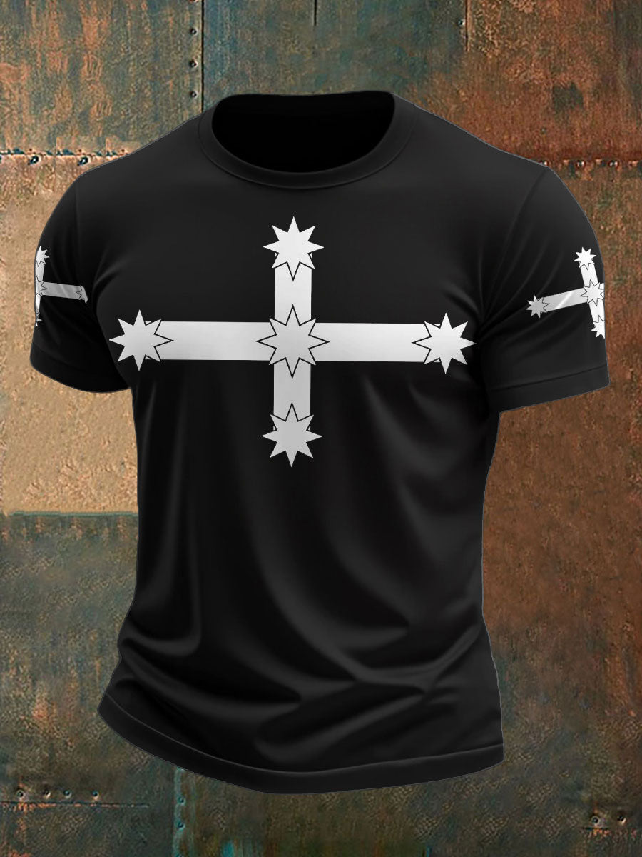 Men's AU Eukera Flag Printed T-shirt