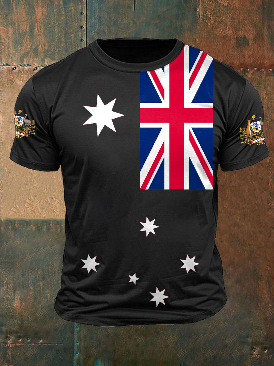 Men's AU Flag Printed T-shirt