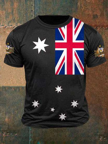Men's AU Flag Printed T-shirt