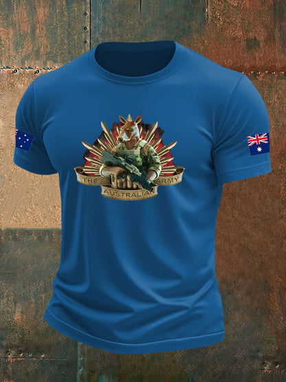 Men's Australia Veteran imitation cotton short-sleeved T-shirt