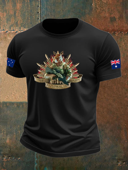 Men's Australia Veteran imitation cotton short-sleeved T-shirt