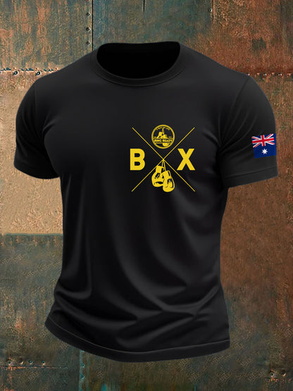 Men's Boxing Lover Printed T-shirt