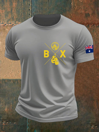 Men's Boxing Lover Printed T-shirt