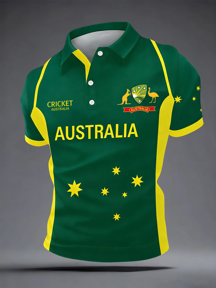 Men's Australia Cricket Printed Shirt