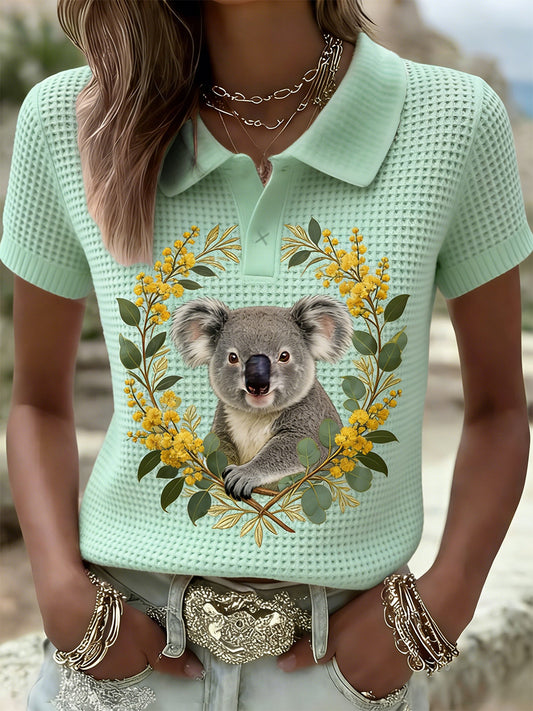 Women's Australian Koala Art Printed T-shirt