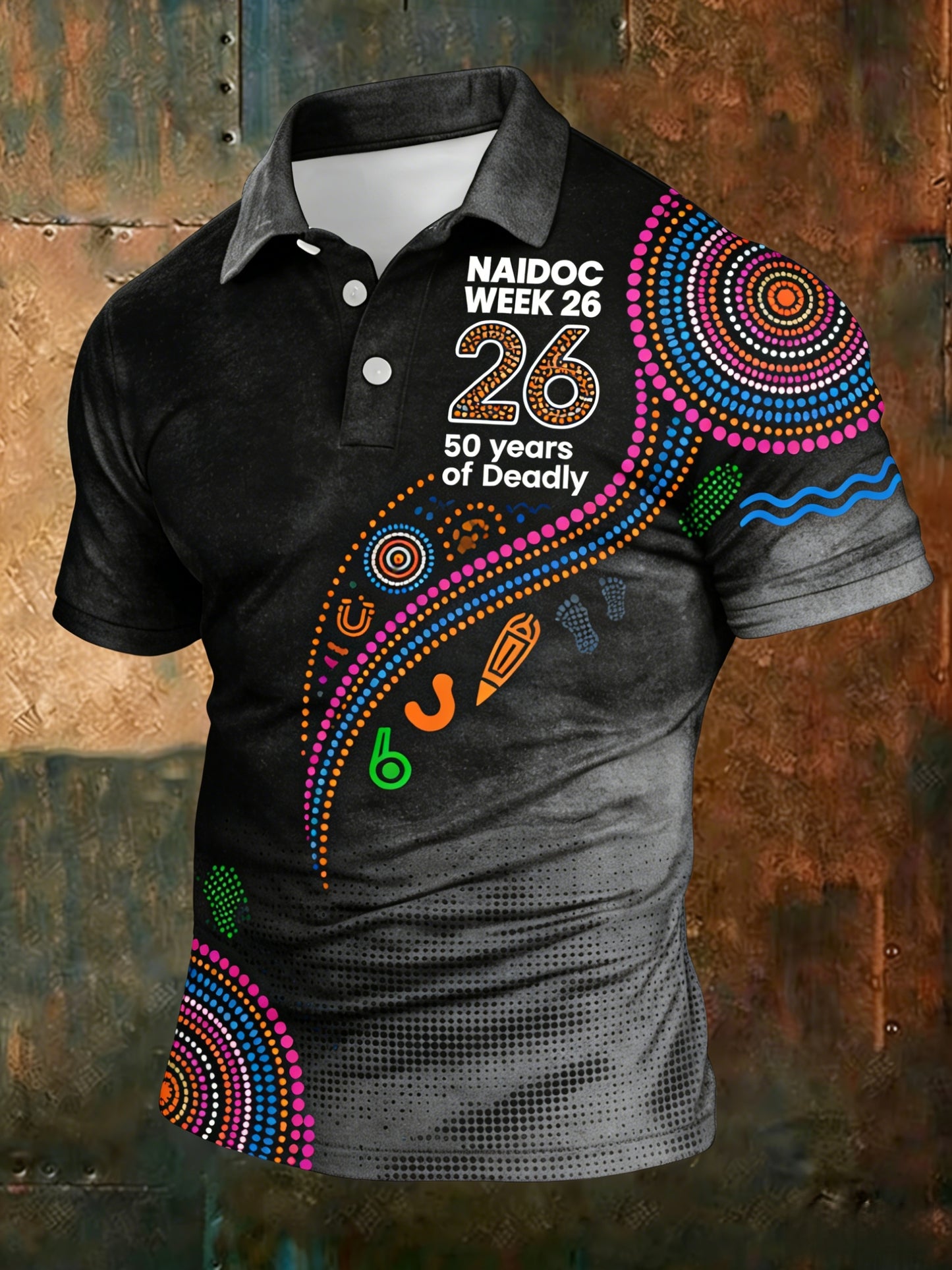 Men's  AU Aboriginal Art NAIDOC Week  Printed T-Shirt