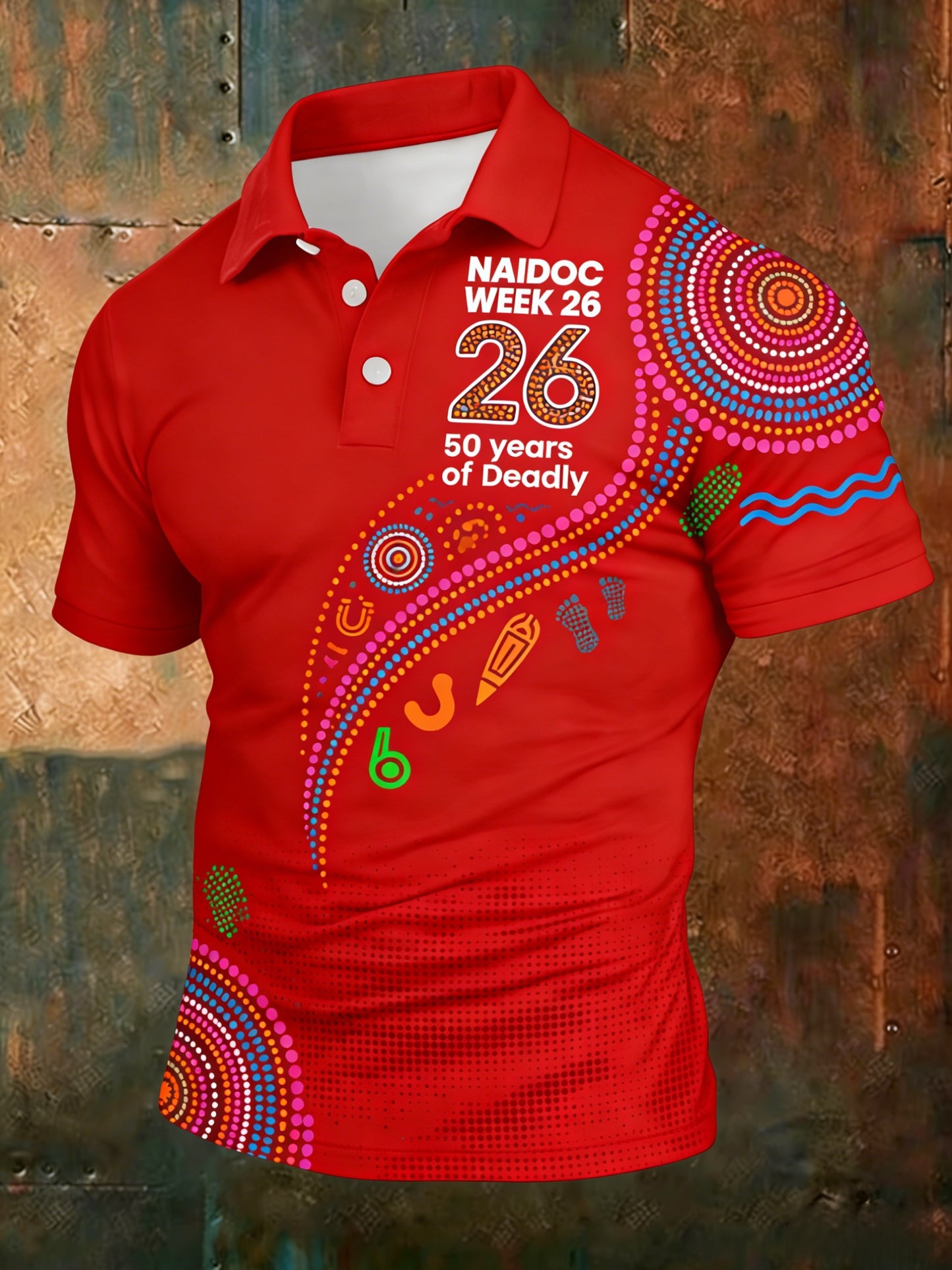 Men's  AU Aboriginal Art NAIDOC Week  Printed T-Shirt
