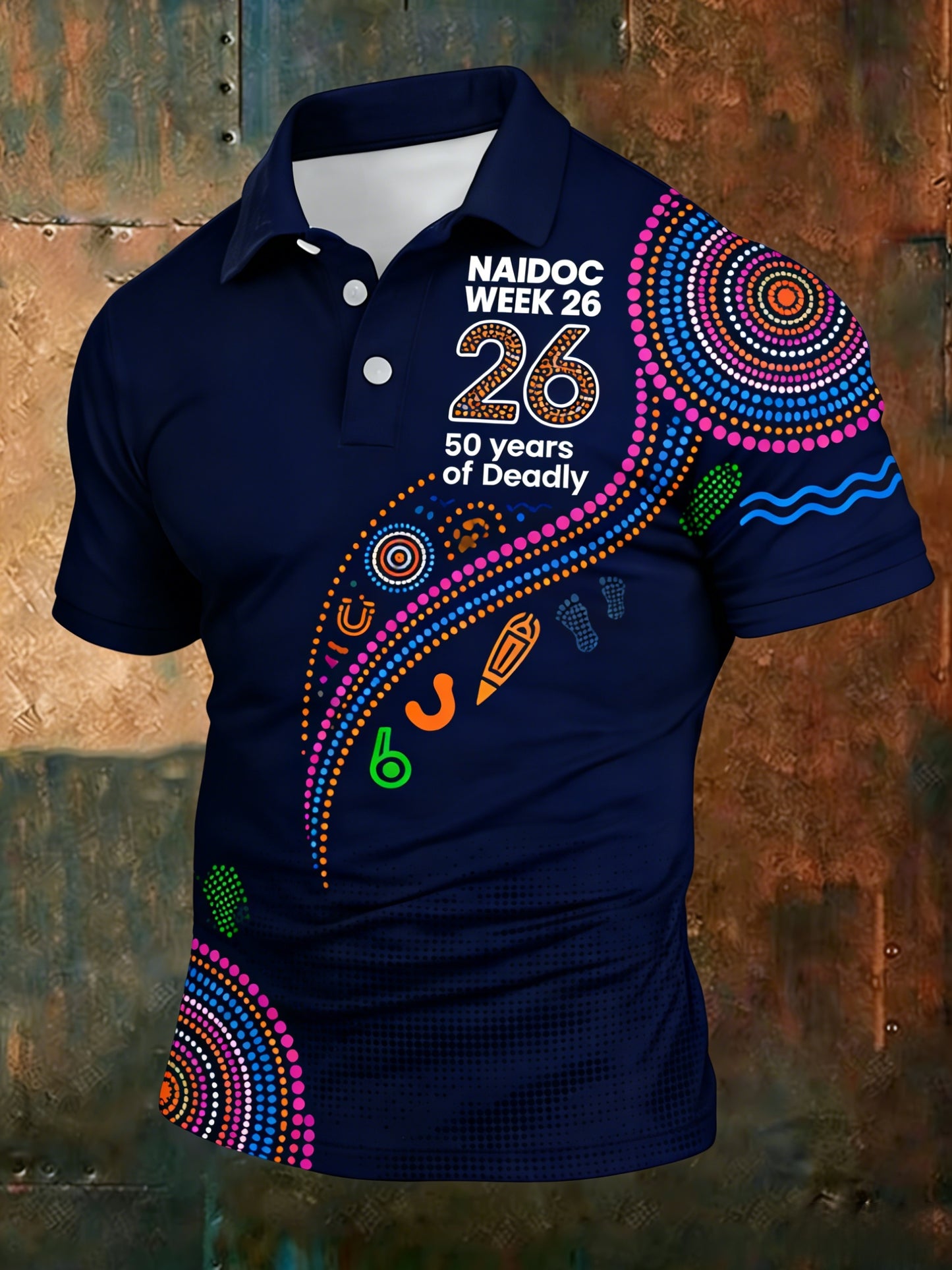 Men's  AU Aboriginal Art NAIDOC Week  Printed T-Shirt