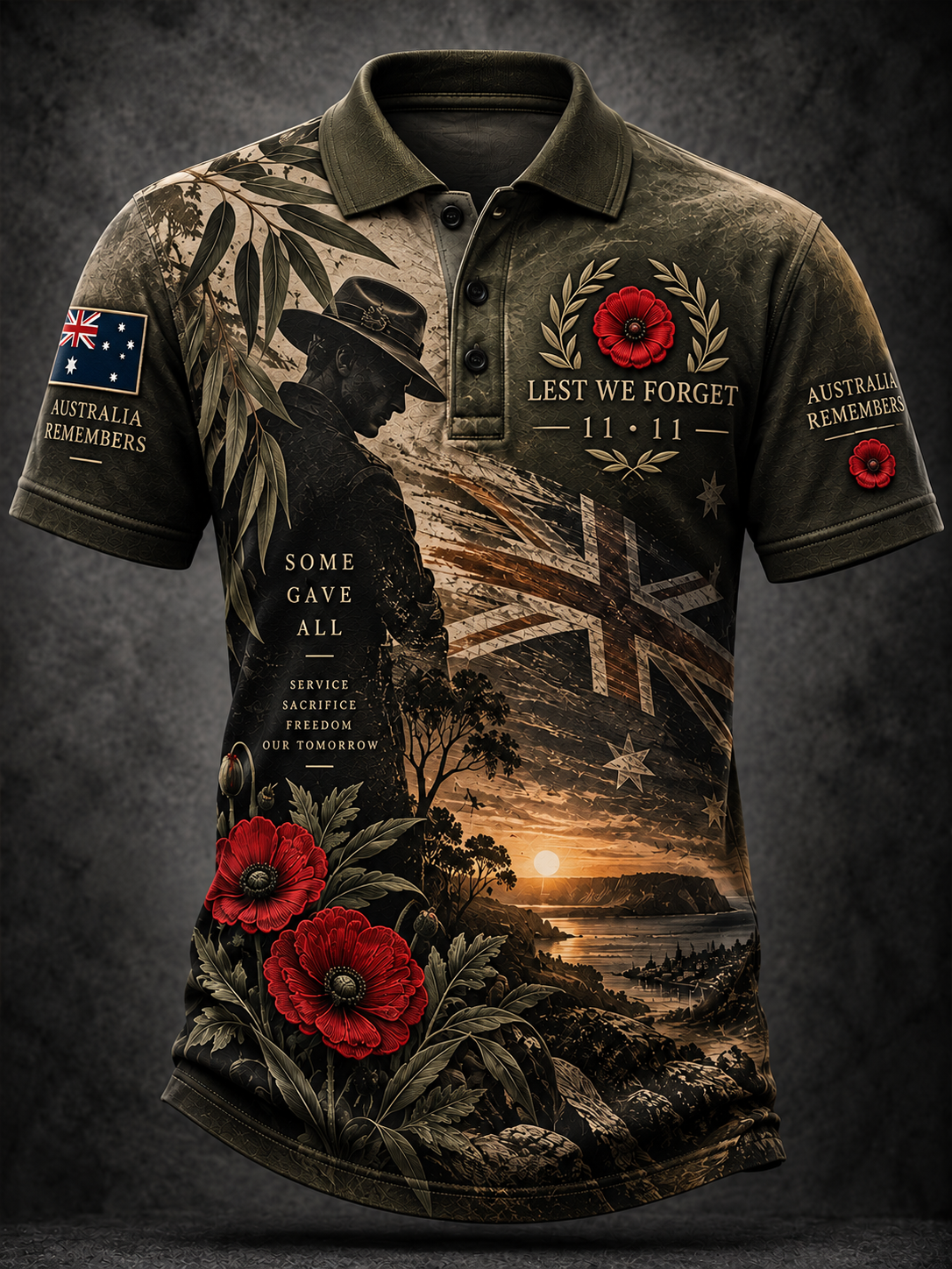 Men's Remembrance Day In Short Sleeve Shirt
