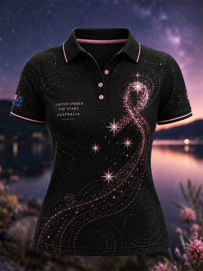 Women's Australian Breast Cancer Awareness Polo T-Shirt