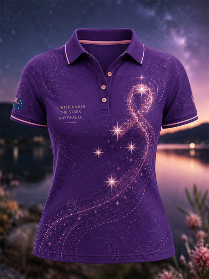 Women's Australian Breast Cancer Awareness Polo T-Shirt