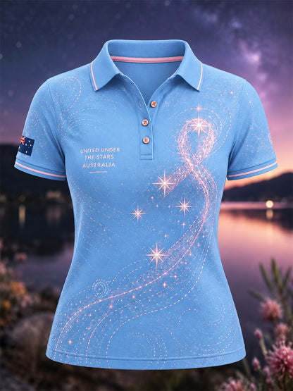 Women's Australian Breast Cancer Awareness Polo T-Shirt