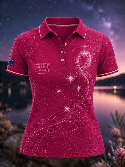 Women's Australian Breast Cancer Awareness Polo T-Shirt