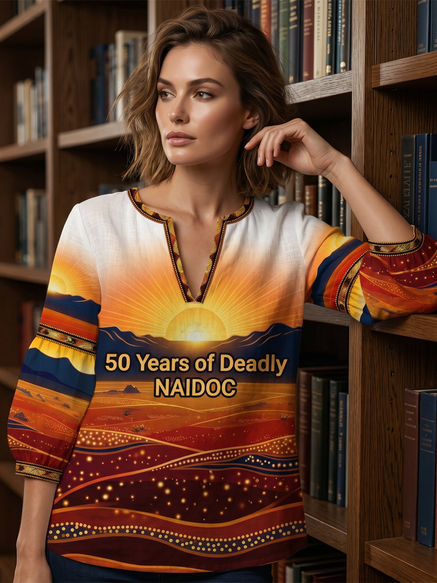 Retro Australian NAIDOC Week Art Print Casual Top