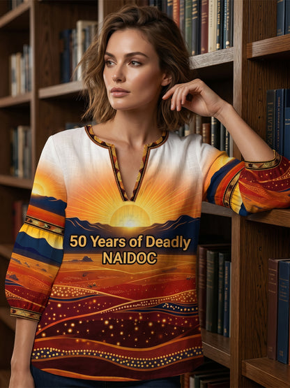 Retro Australian NAIDOC Week Art Print Casual Top