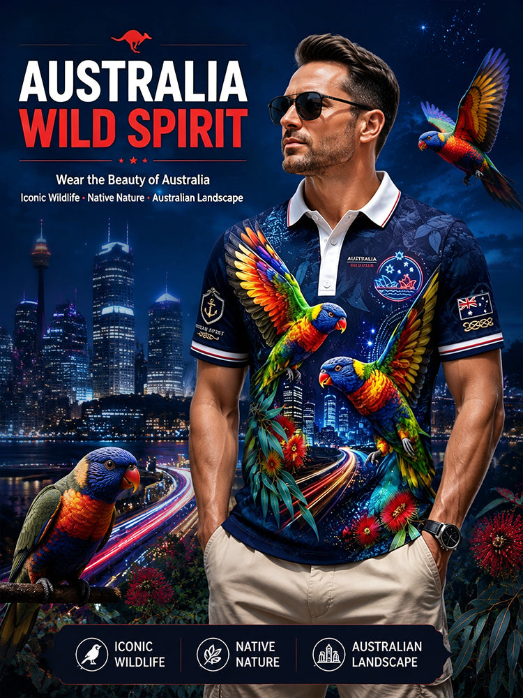 Men's Australian Animals Short Sleeve Shirt