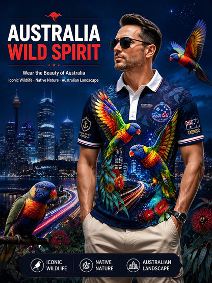 Men's Australian Animals Short Sleeve Shirt