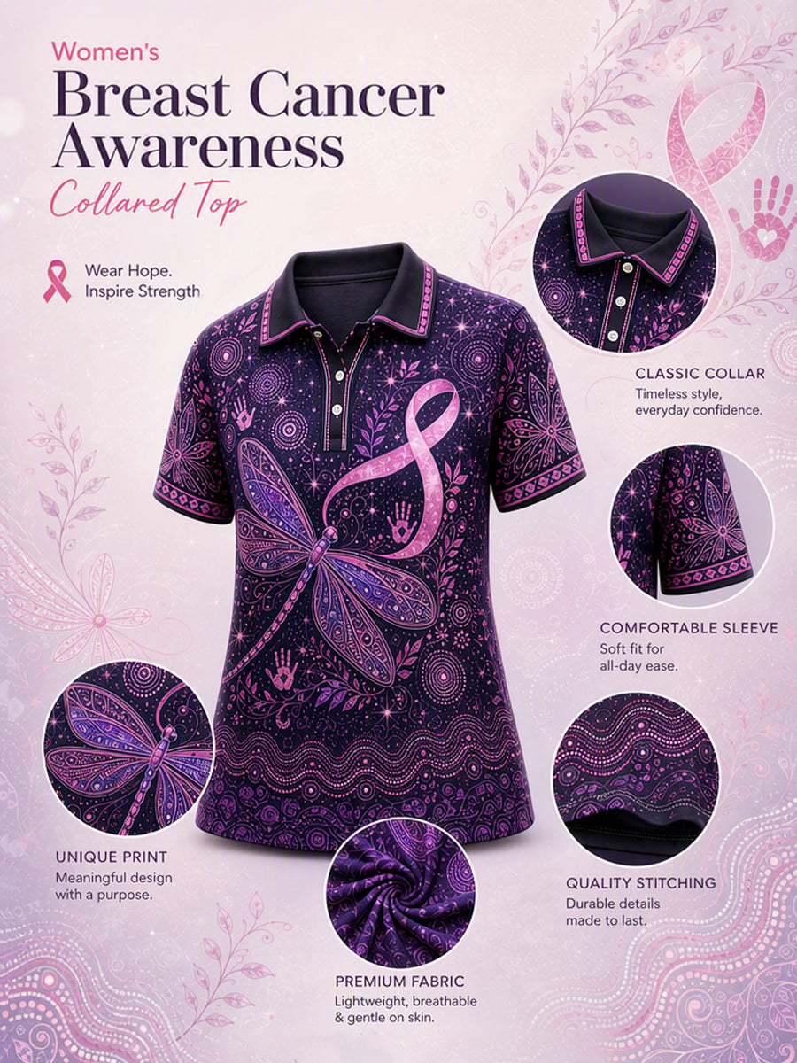 Women's Breast Cancer Awareness Australia Polo T-Shirt