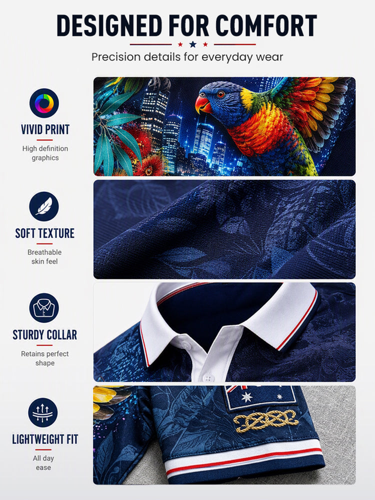 Men's Australian Animals Short Sleeve Shirt