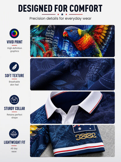 Men's Australian Animals Short Sleeve Shirt