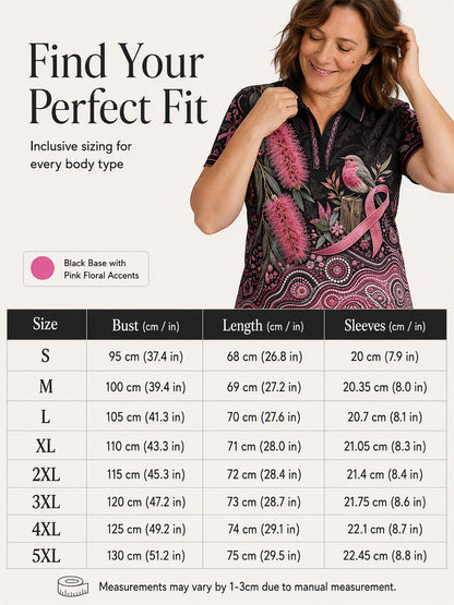 Women's Breast Cancer Awareness Australia Polo T-Shirt