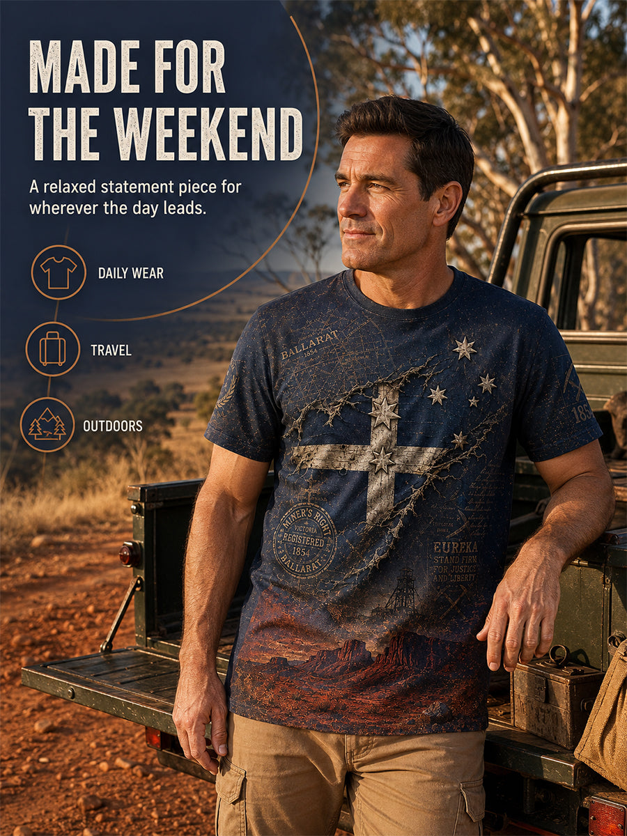 Men's Aussie Pride Eureka Art Printed T-shirt