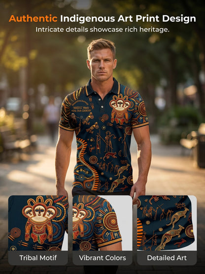 Men's AU Aboriginal Culture Short-Sleeve Polo Shirt