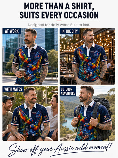 Men's Australian Animals Short Sleeve Shirt