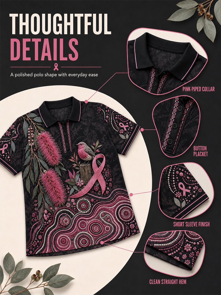Women's Breast Cancer Awareness Australia Polo T-Shirt