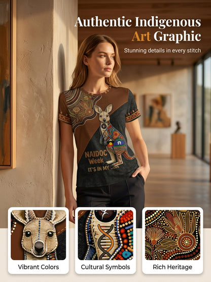 Women's AU Aboriginal Art NAIDOC Week Printed T-Shirt