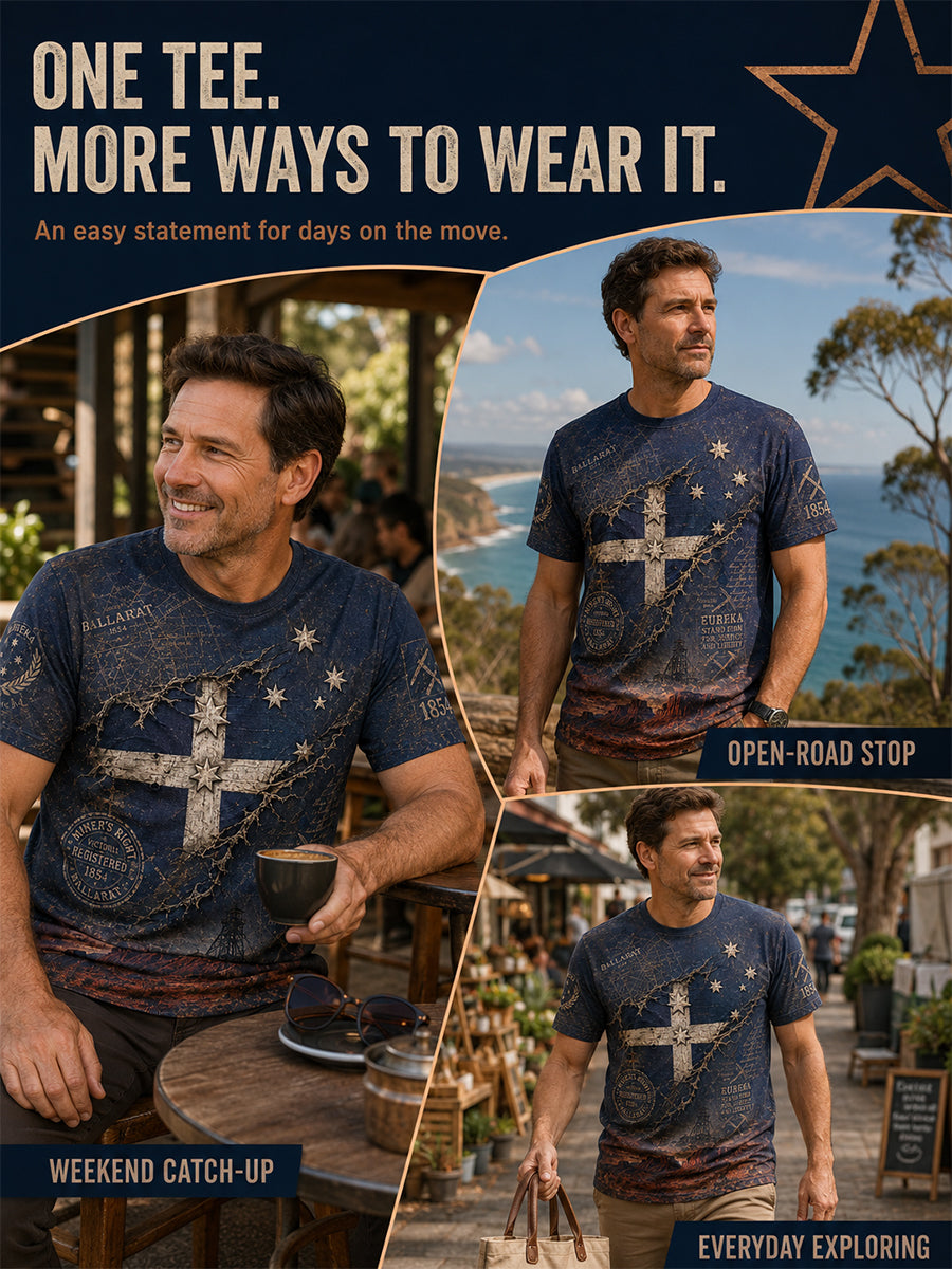 Men's Aussie Pride Eureka Art Printed T-shirt