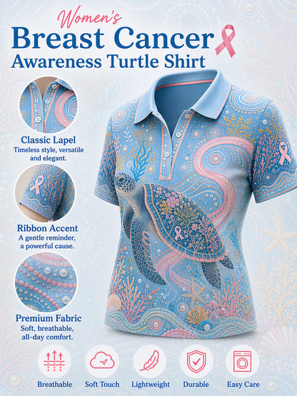 Women's Australia Breast Cancer Awareness Polo T-Shirt