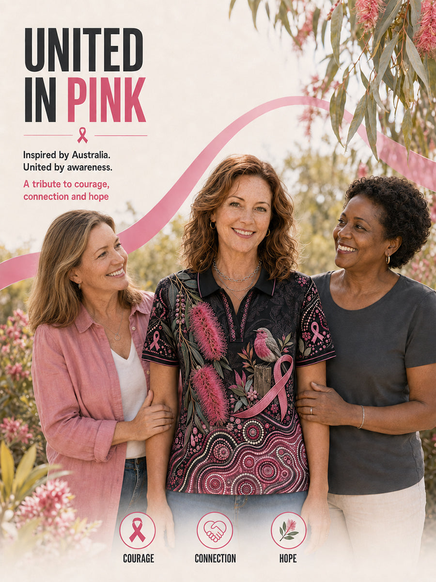Women's Breast Cancer Awareness Australia Polo T-Shirt