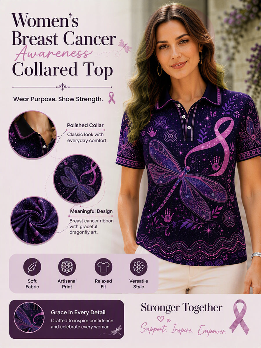 Women's Breast Cancer Awareness Australia Polo T-Shirt