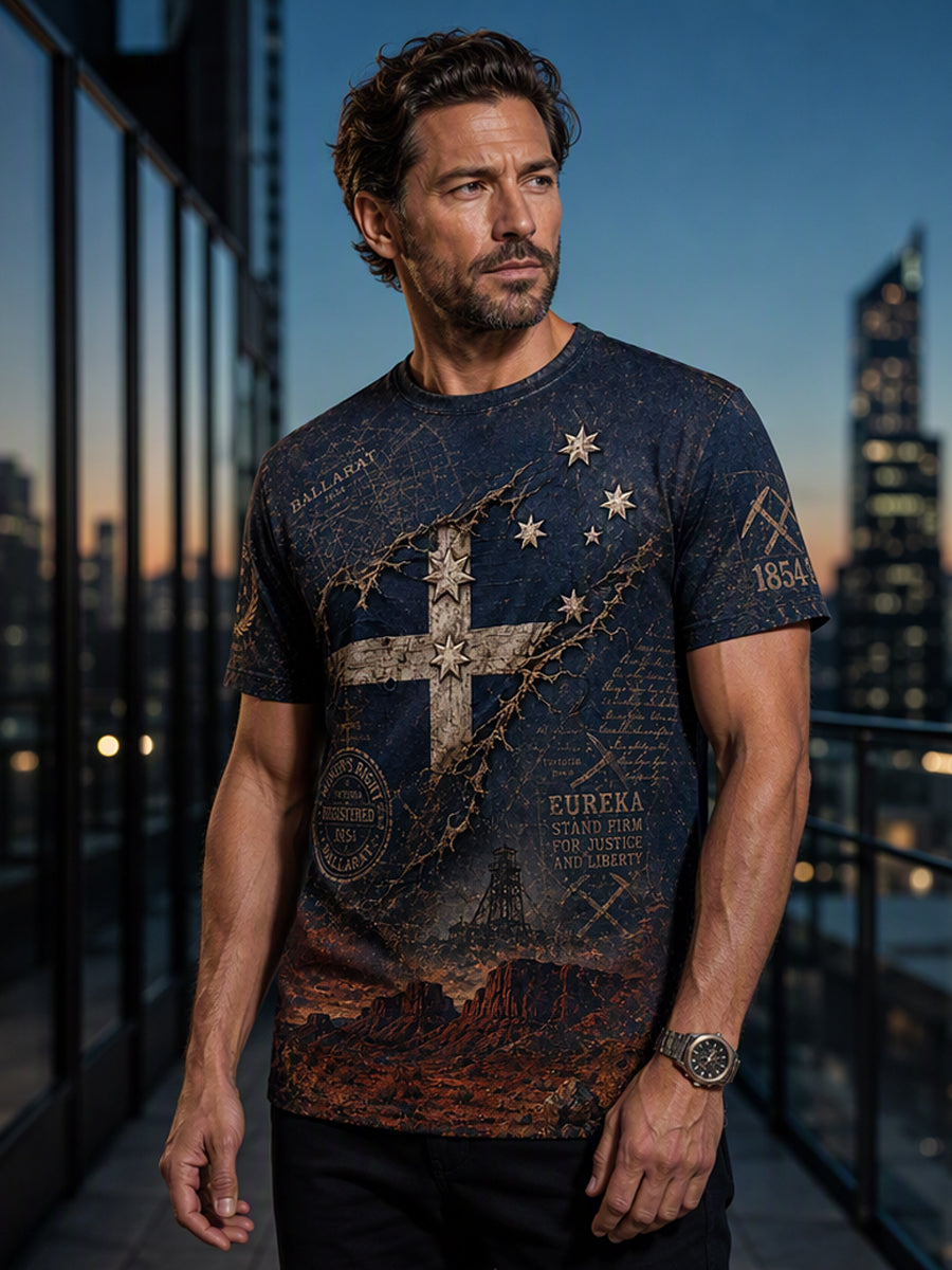 Men's Aussie Pride Eureka Art Printed T-shirt