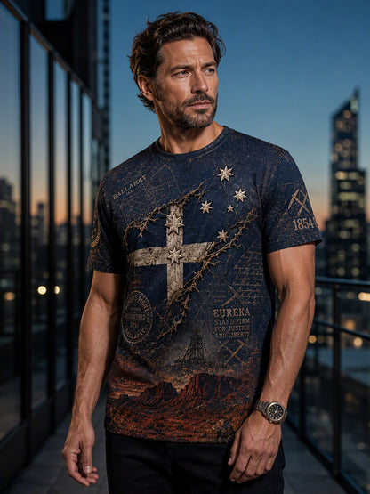 Men's Aussie Pride Eureka Art Printed T-shirt