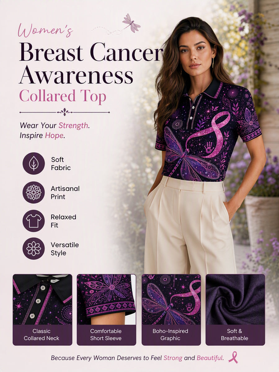 Women's Breast Cancer Awareness Australia Polo T-Shirt
