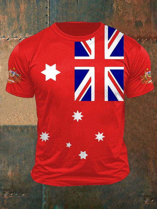 Men's AU Flag Printed T-shirt